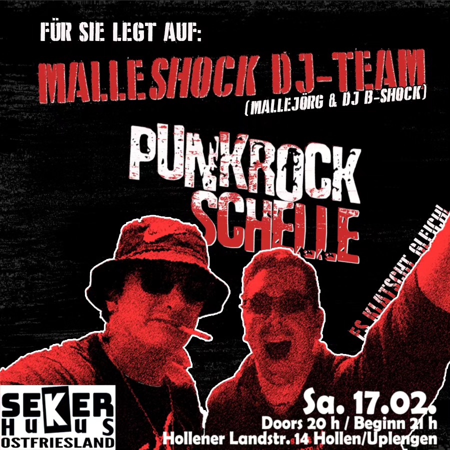 Punkrock-Schelle mit Mallejoerg und B-Shock